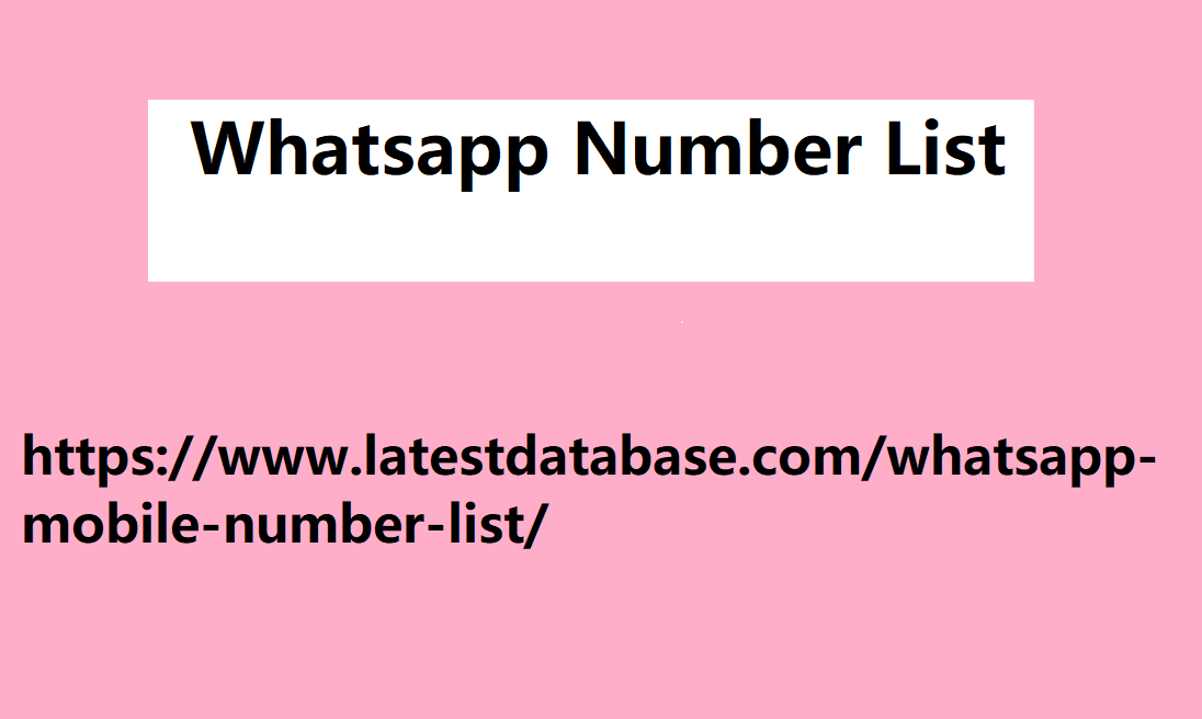 Croatia WhatsApp Number List