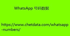 WhatsApp 号码数据 