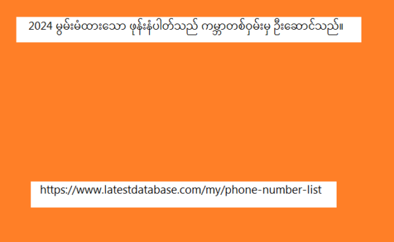 2024 မွမ်းမံထားသော ဖုန်းနံပါတ်သည် ကမ္ဘာတစ်ဝှမ်းမှ ဦးဆောင်သည်။