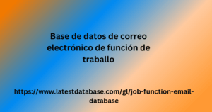 Base de datos de correo electrónico de función de traballo