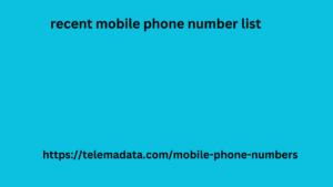 recent mobile phone number list