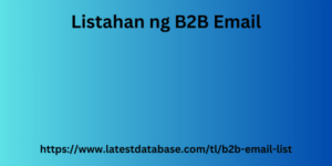 Listahan ng B2B Email