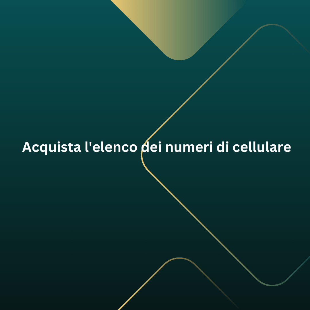 Acquista l'elenco dei numeri di cellulare