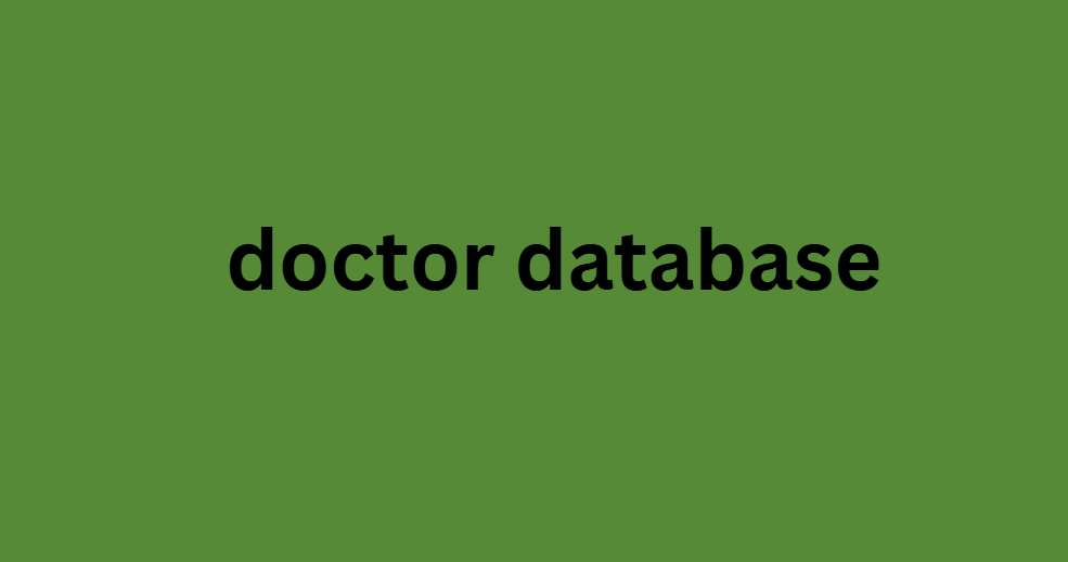 doctor database 