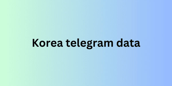 korea telegram data