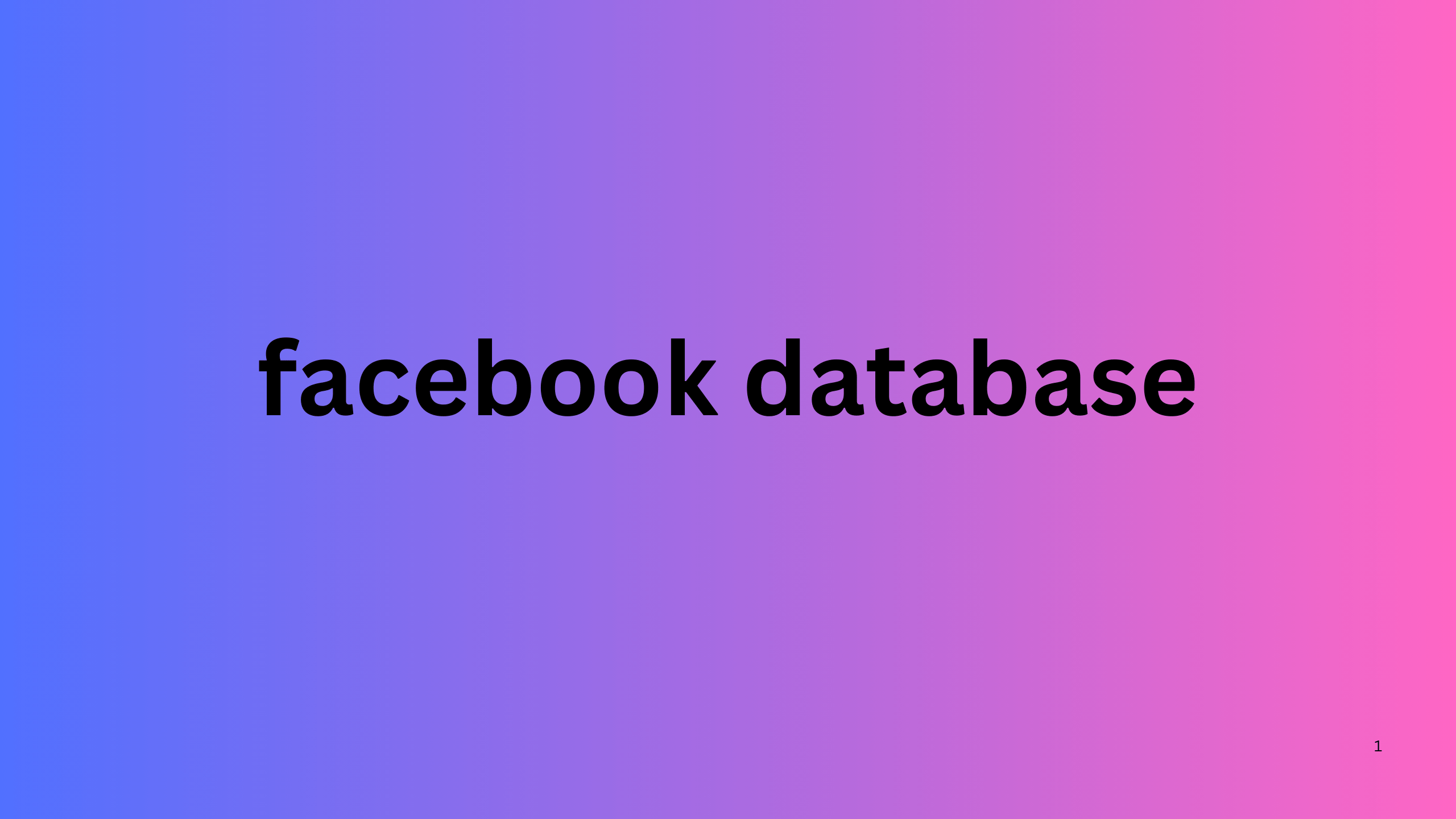 facebook database