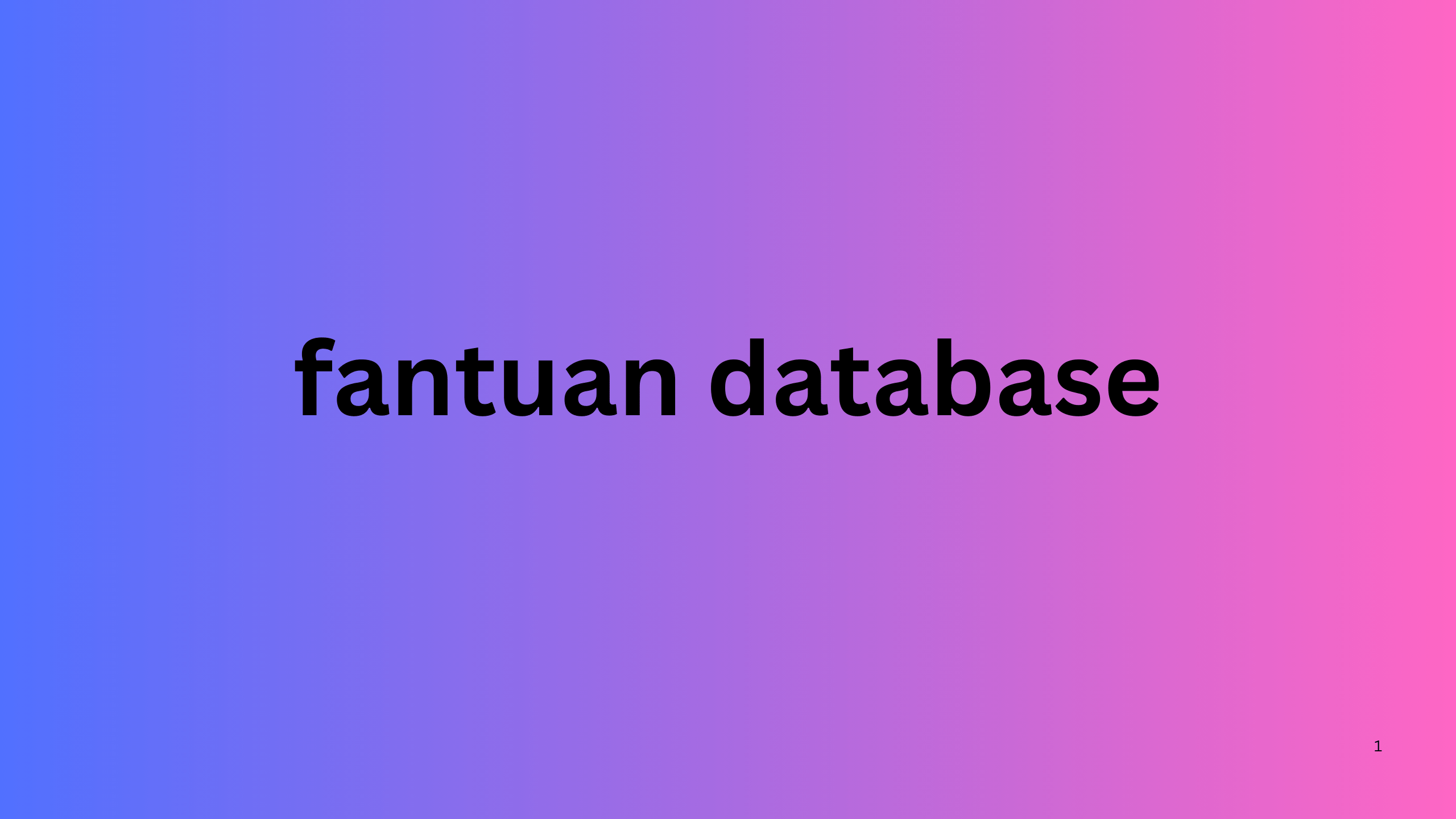 fantuan database