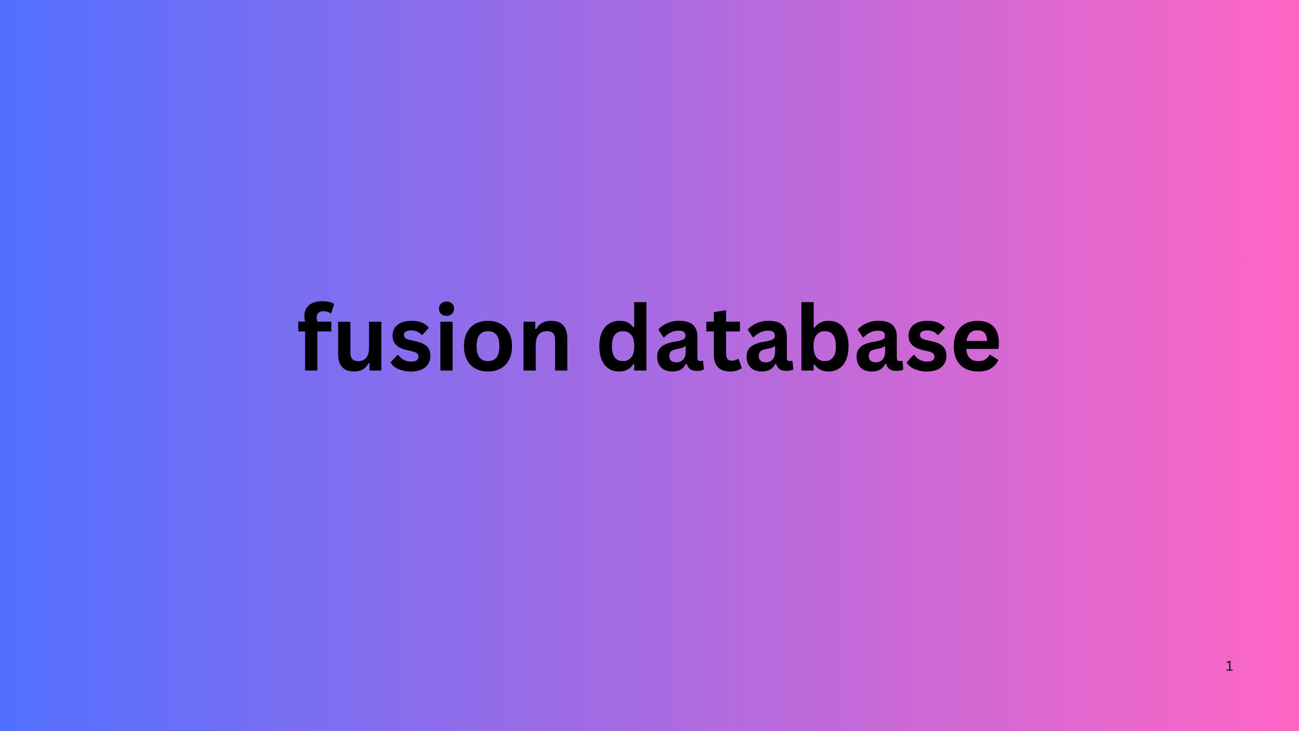 fusion database