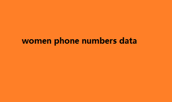 women phone numbers data